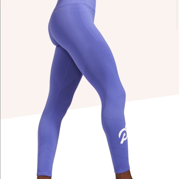 Peloton NUX lilac legging pants fun textured striped stretch sz M - Picture 1 of 8